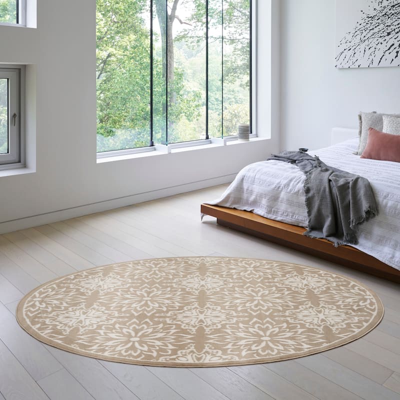 Nourison Jubilant Floral Medallion Area Rug