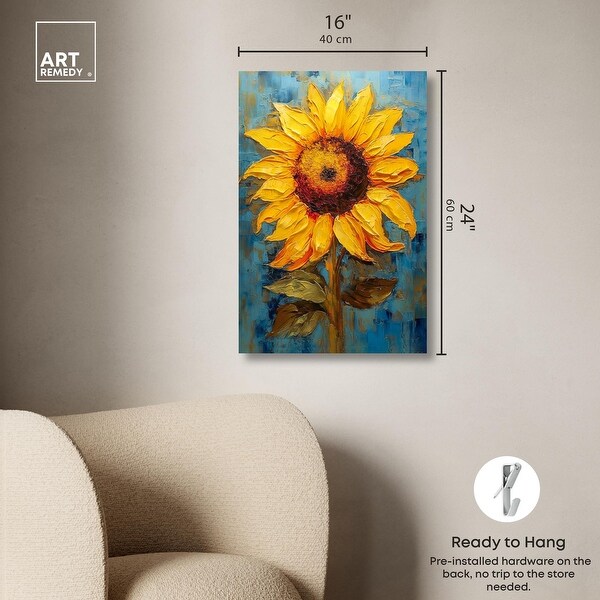 Impressionist Sunflower Canvas Sunflower Art Prints by Art Remedy