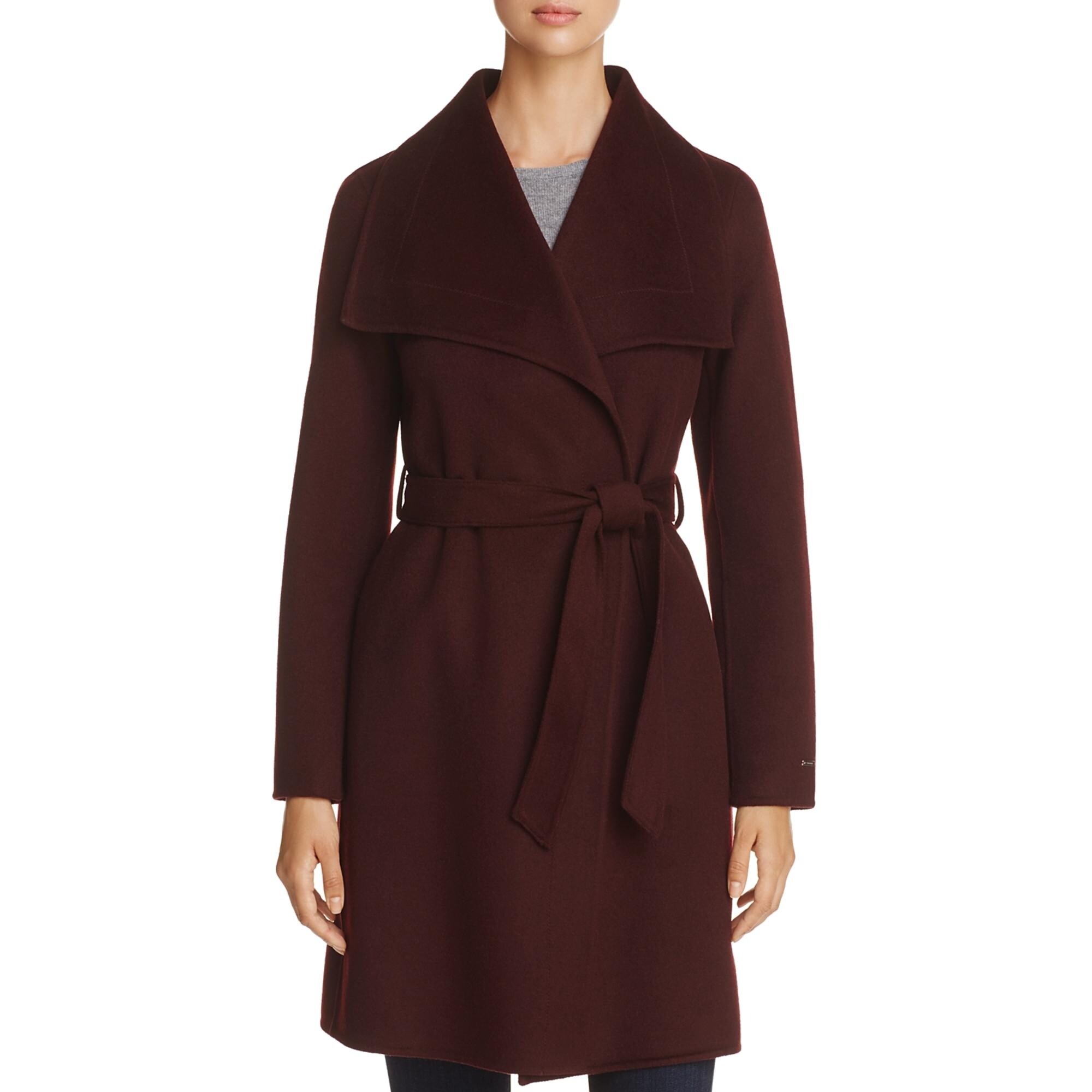 tahari wool wrap coat