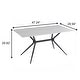 preview thumbnail 39 of 131, Elega Modern Sintered Stone Dining Table Modern Trestle Base Powder-Coated Steel Frame Kitchen Table - 47"-71"