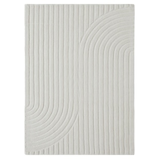 Cantu 5'3" x 7'3" ft Handwoven Indoor Rug, Ivory - 5'3" x 7'3" ft