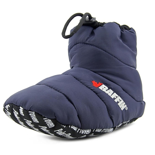 Baffin Cush Insulated Slipper Booty Youth Round Toe Canvas Blue Slipper