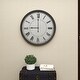 preview thumbnail 10 of 13, Black Iron Traditional Wall Clock No Theme 30 x 30 x 3 - 30"D