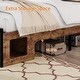 preview thumbnail 6 of 6, Queen Bed Frame with Storage, Charging Station, LED & Pet Bed, Rustic Brown