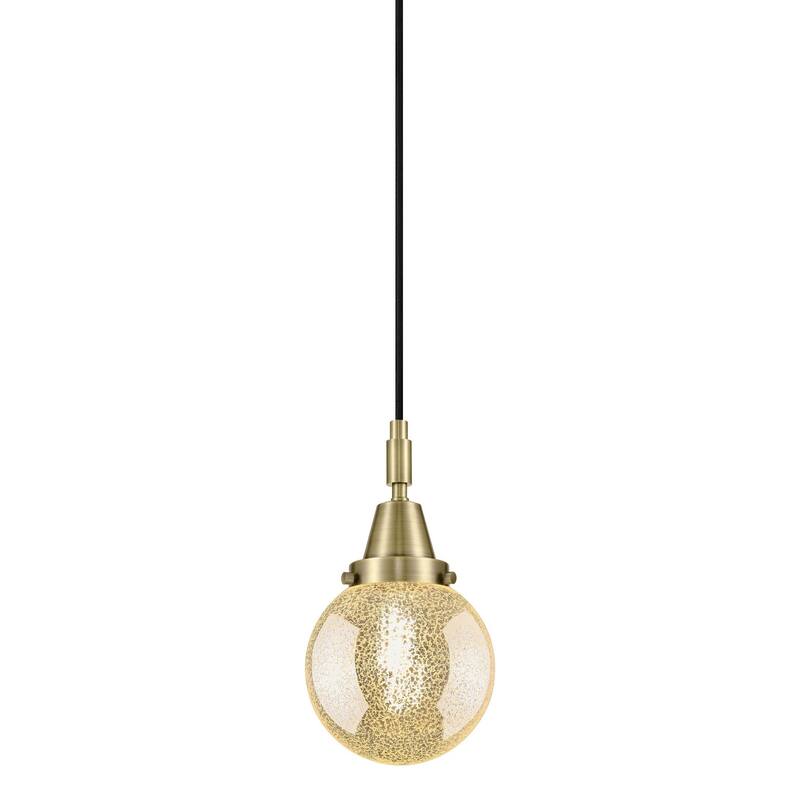 Innovations Lighting 447-1P-11-6 Beacon Pendant Beacon 6" Wide Mini - Antique Brass / Mercury