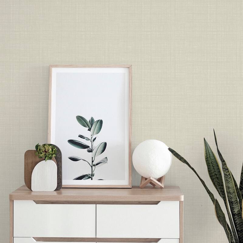 Arthouse Rafe Neutral Woven Texture Wallpaper