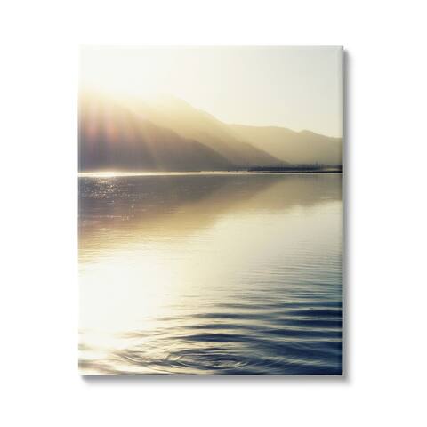 Stupell Industries Quiet Mountain Lake Water Ripples Sunrise Rays Canvas Wall Art, Design by Savanah Plank