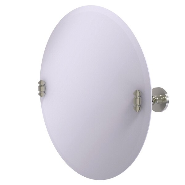 Allied Brass Frameless Round Tilt Mirror with Beveled Edge