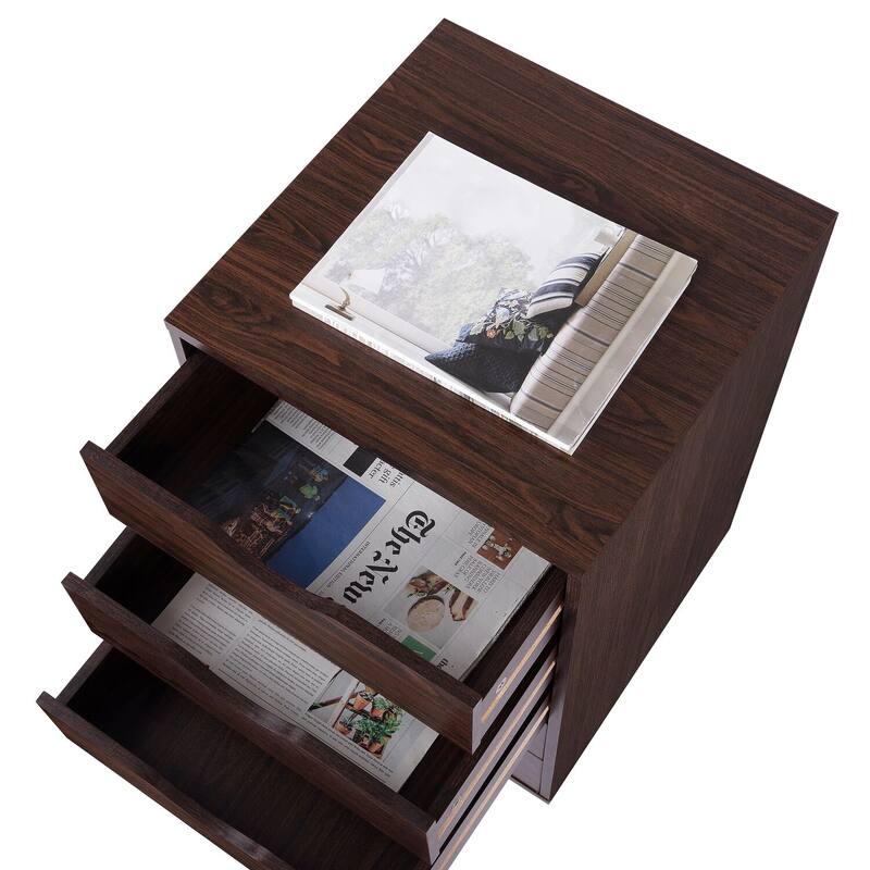 5 Drawers Chest, Wood Storage Dresser with Wheels, Craft Storage Organizer and Storage Drawer Office Drawer Unit