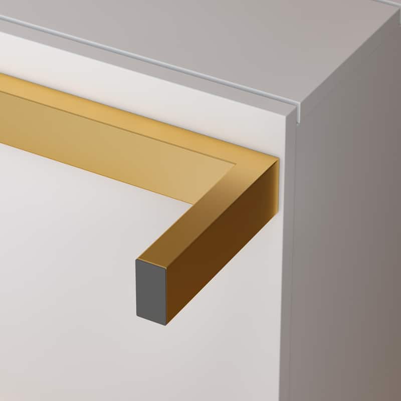 Timechee 17.9'' Tall 2 - Drawer Nightstand Metal Legs(1 Piece)