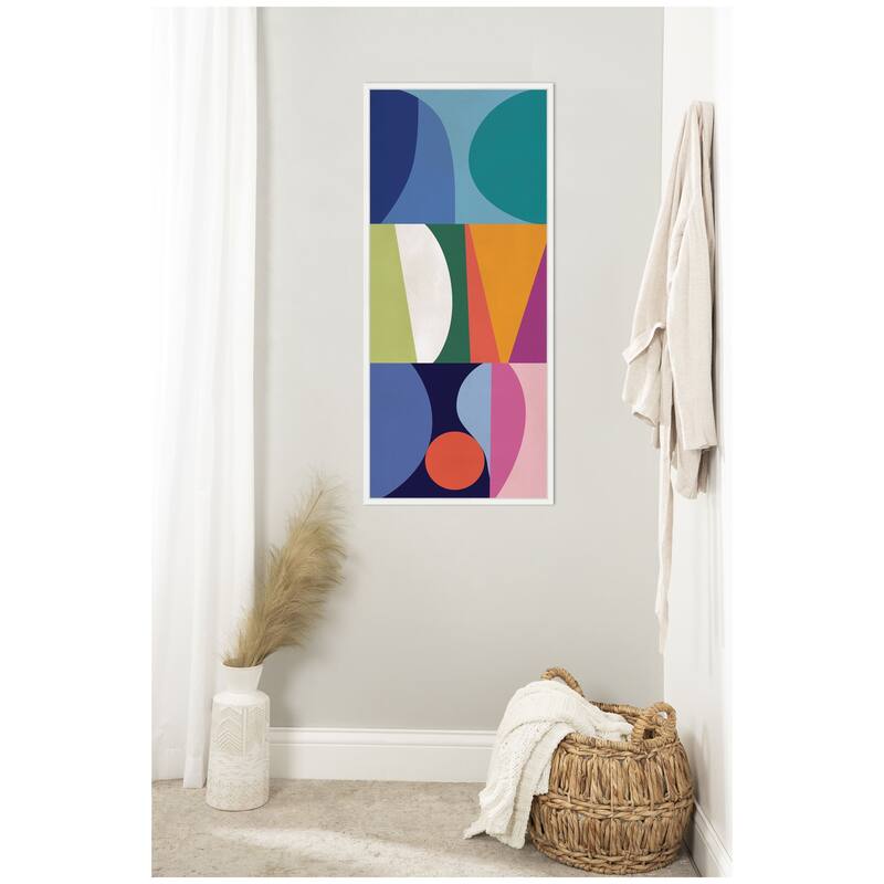 Kate and Laurel Abstract 02 Panel 2 by Rachel Lee Framed Canvas Wall Art Print