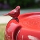 preview thumbnail 13 of 22, Glitzhome 20-Inch Red/ Blue Two Birds Embossed Pattern LED Ceramic Pot Fountain
