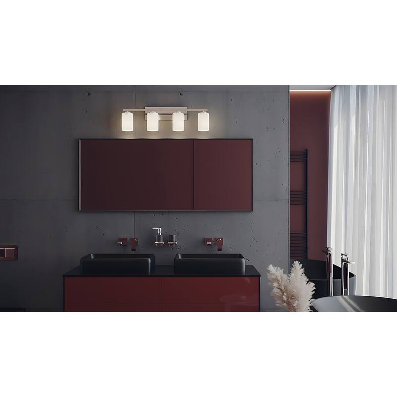 AFX LEOV3109MB Leo 4 Light 31" Wide Vanity Light with Frosted Glass