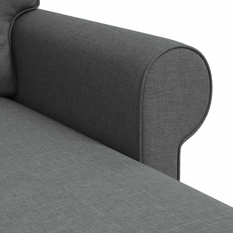vidaXL Sofa Dark Grey 215 x 138 x 80 cm Fabric - 84.65 x 54.33 x 31.50 in