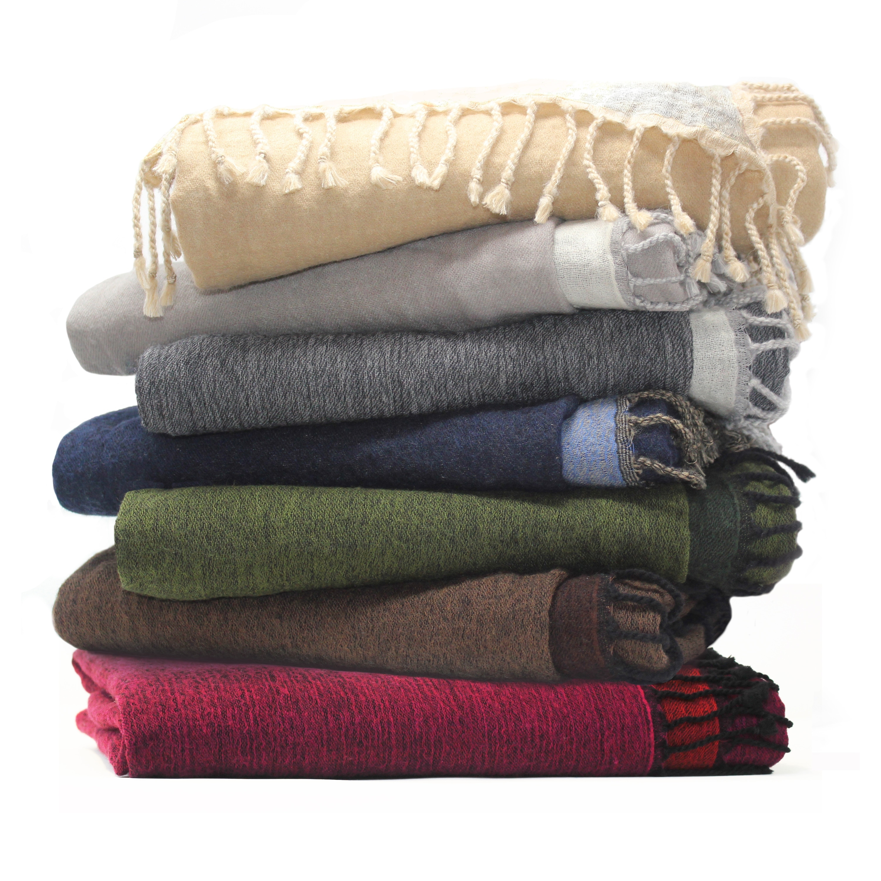100% Merino Wool Collection Reversible Throws