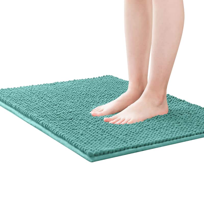 Subrtex Chenille Soft Rugs Super Water Absorbing Shower Mats