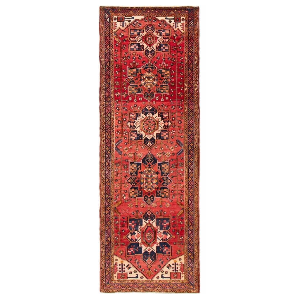 ECARPETGALLERY Hand-knotted Konya Anatolian Red Wool Rug - 3'10 x 11'0