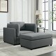preview thumbnail 10 of 40, Roomfitters 50" Oversized Armchair with Ottoman, Modern Accent Chair, Lumbar Support, Reading Sofa for Bedroom