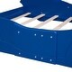preview thumbnail 19 of 23, Full Size Race Car-Shaped Platform Bed with Wheels Wooden Platform Bed Frame with Support Slats, Twin Floor Bed