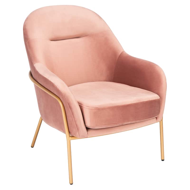 SAFAVIEH Yukiko Glam Velvet Accent Chair - 26.3" W x 31.8" L x 34" H - 26Wx32Dx34H