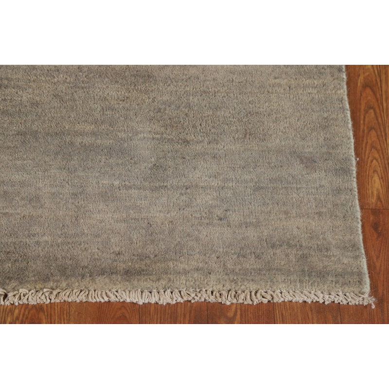 Modern Stripe Gabbeh Oriental Rug Handmade Wool Carpet - 3'4" x 4'10"