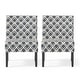 preview thumbnail 3 of 16, Kassi Ikat Pattern Accent Chair (Set of 2) by Christopher Knight Home - 22.50" L x 29.50" W x 32.00" H