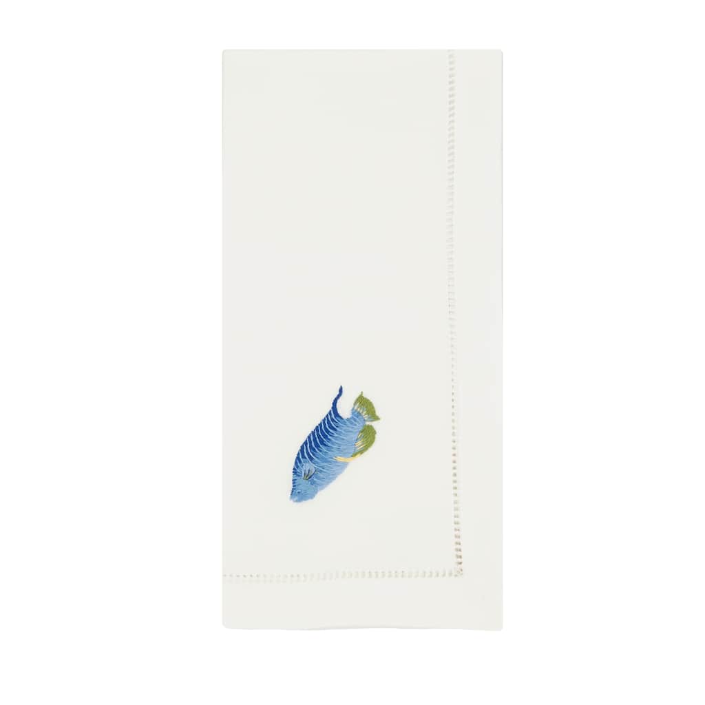 Fish Design Embroidered Table Napkins (Set of 6)
