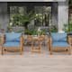 Option Teak Finish+Blue Cushion