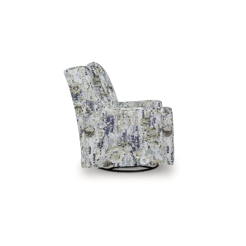 Signature Design by Ashley Dustinford Gray/Green Swivel Glider Accent Chair - 30" W x 39" D x 41" H