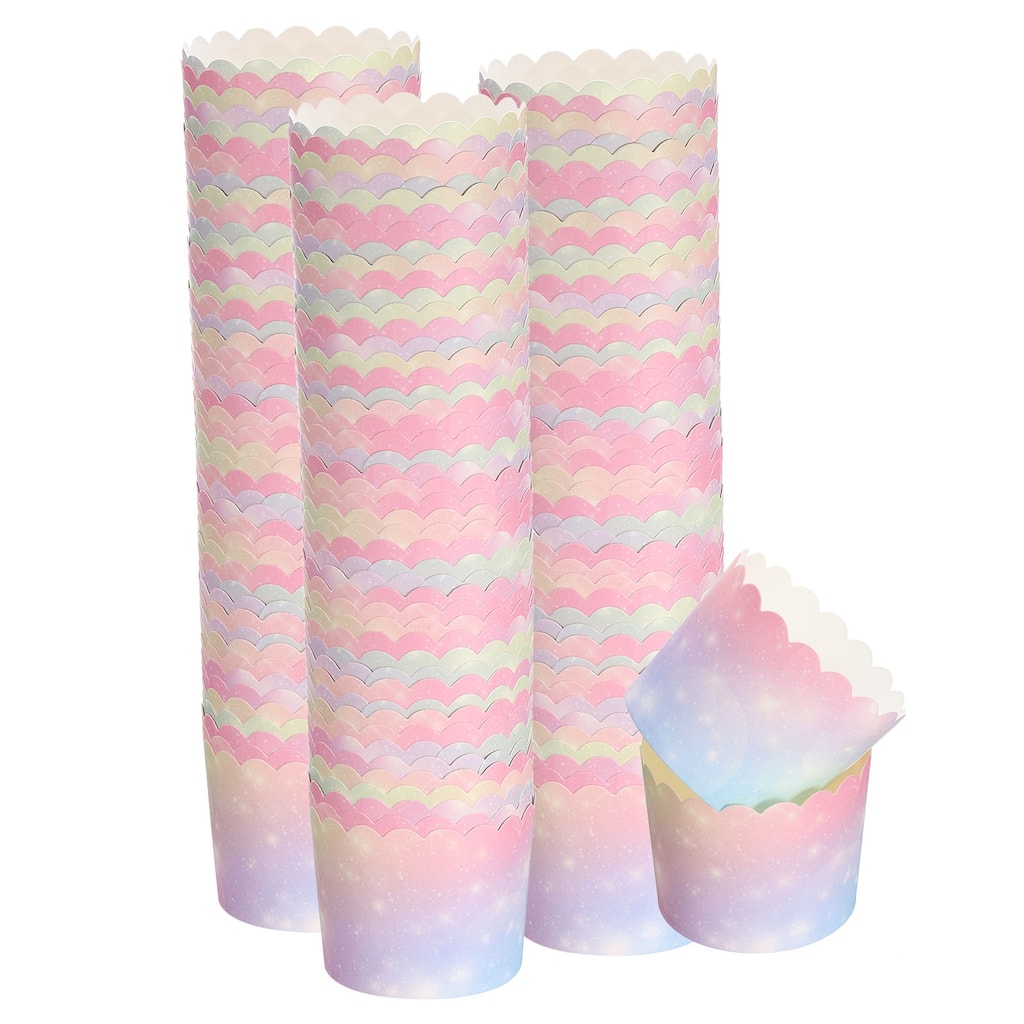 150Pcs Paper Baking Cups 6oz Cupcake Muffins Liner Wrappers