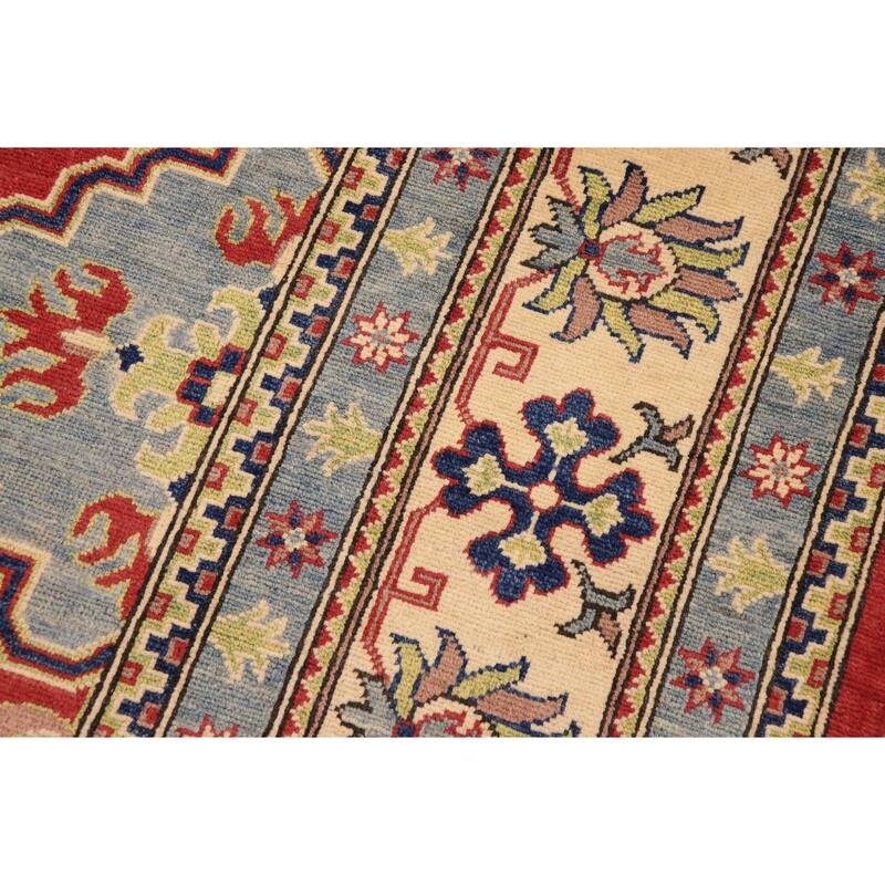 Tribal Kazak Quinten Red/Beige Wool Rug - 8'11'' x 11'9''