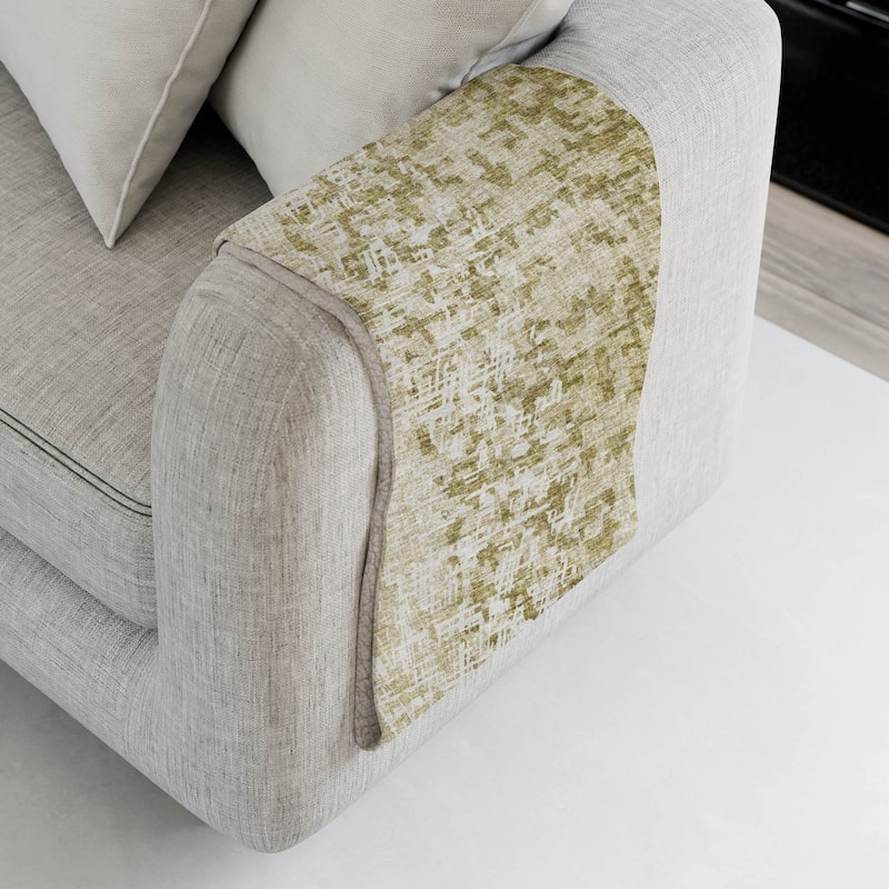 Premium Machine Washable Modern Ombre Sherpa Throw Blanket - Taupe - 4'2" x 5'10"