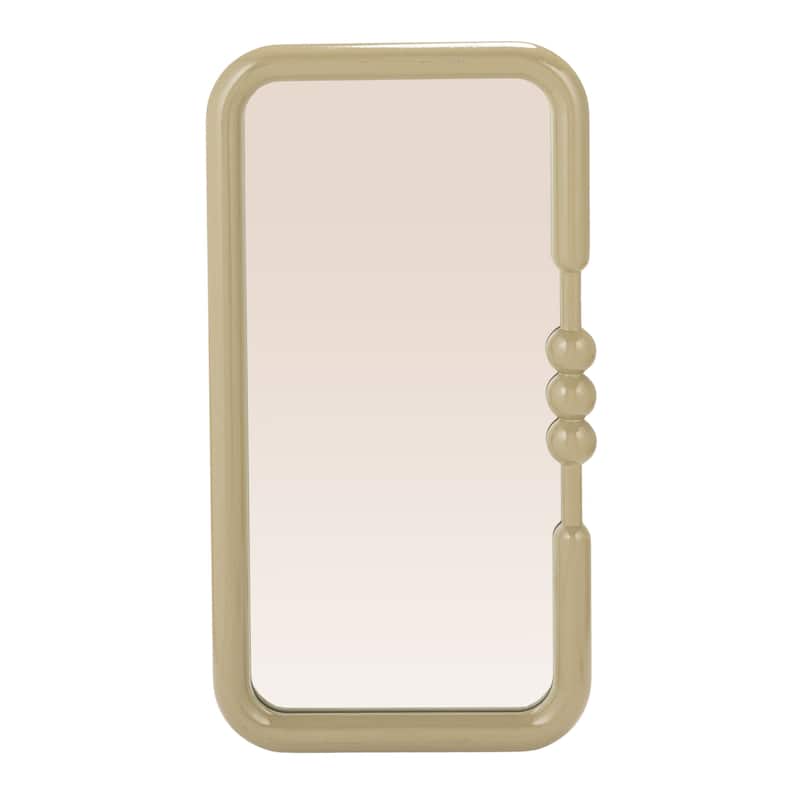 Wood Framed Wall Mirror with Detail - 18.13"L x 1.38"W x 33.88"H