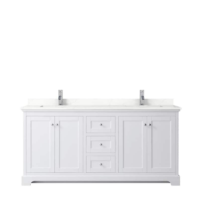 Avery 72-inch Double Vanity, Quartz Top