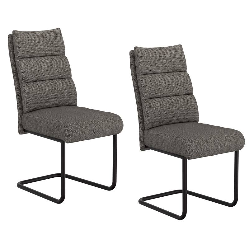 Modern Fabric & Metal Dining Chair, Set of 2