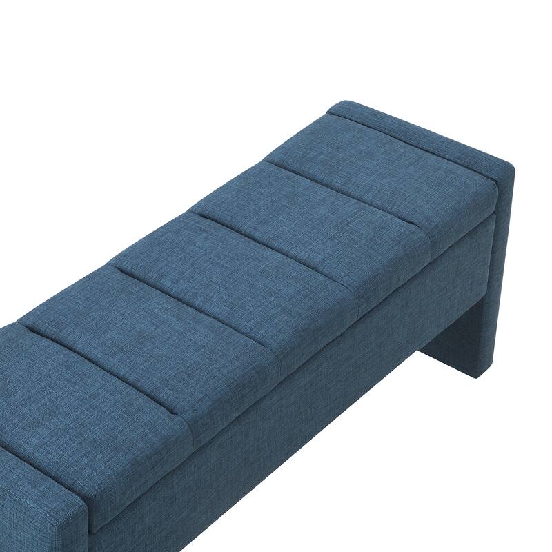 Modern Bed End Bench with Storage,Upholstered Large Foot Rest Stool, Comfy Window Vanity Bench for Living Room,Bedroom