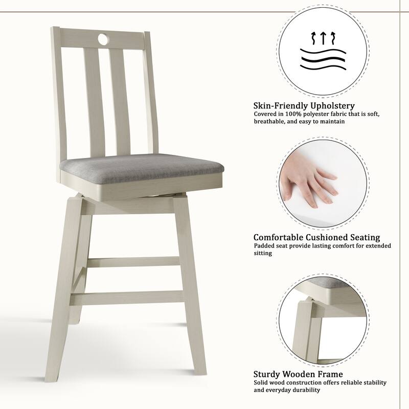 CraftPorch Mid Century Swivel Counter Chairs