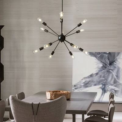 12-Lights Interior Modern Sputnik Sphere Chandelier Indoor Lighting