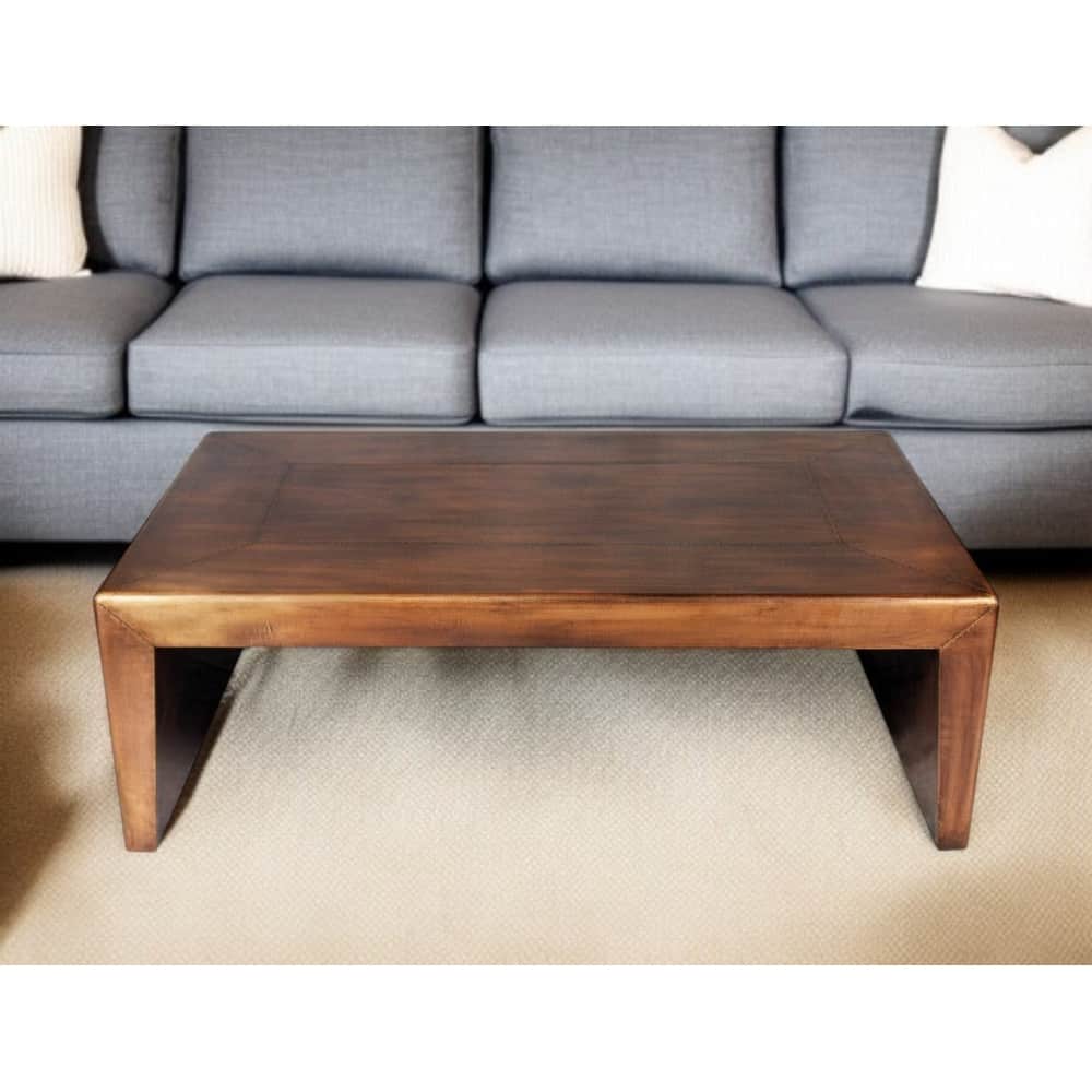 Modern Copper Tone Coffee Table