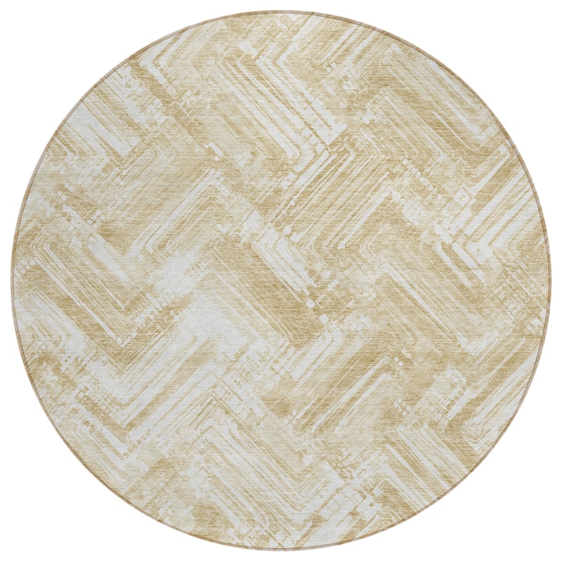Machine Washable Indoor/ Outdoor Chantille Modern Chevron Rug