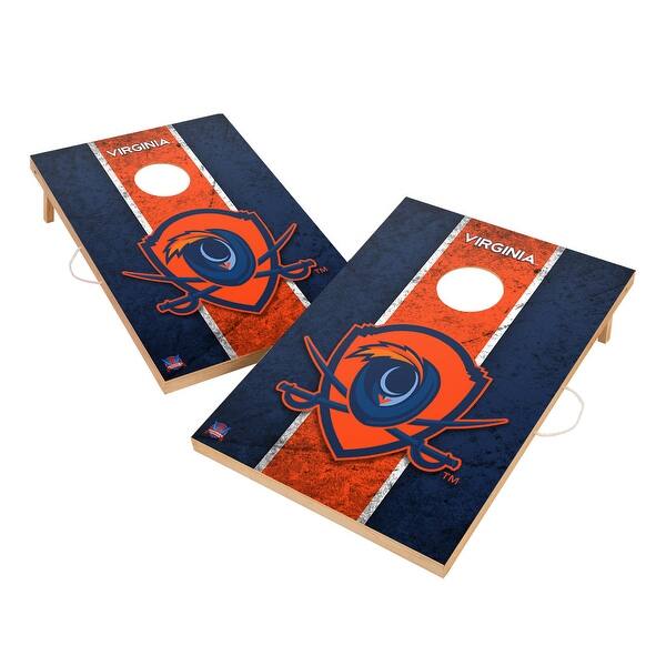 slide 2 of 6, Vintage Virginia Cavaliers 2x4 Tailgate Cornhole Boards Include Carrying Case