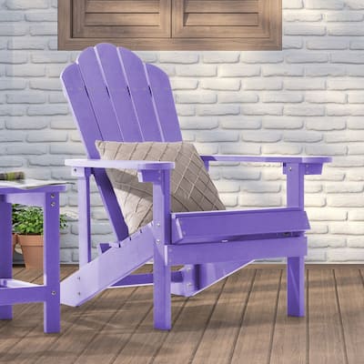 BONOSUKI Outdoor Faux Wood HIPS Patio Adirondack Chair