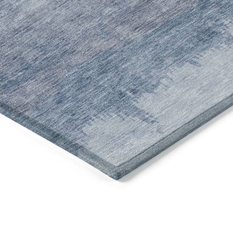 Machine Washable Indoor/Outdoor Watercolor Ombre Chantille Rug