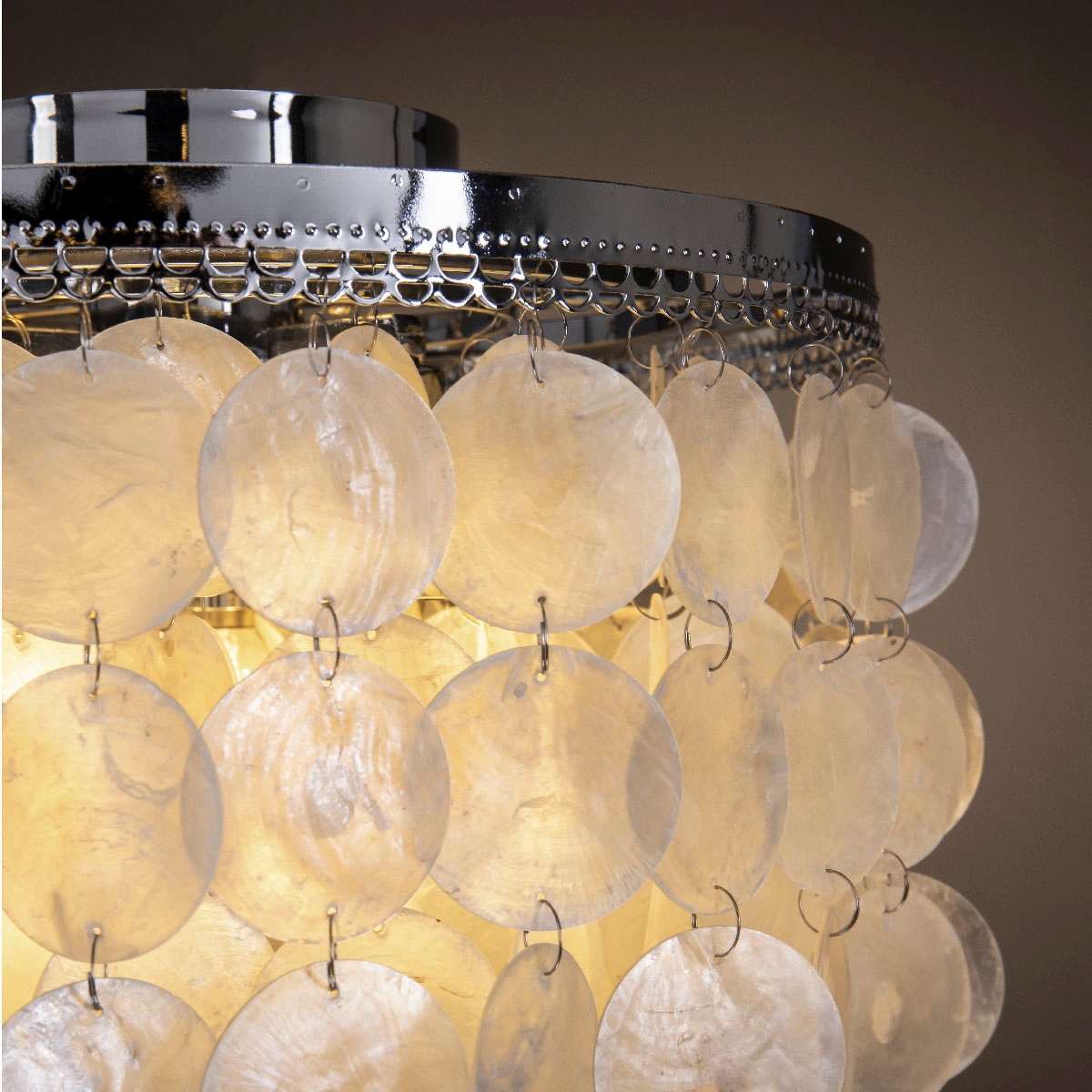 Capiz shop ceiling light
