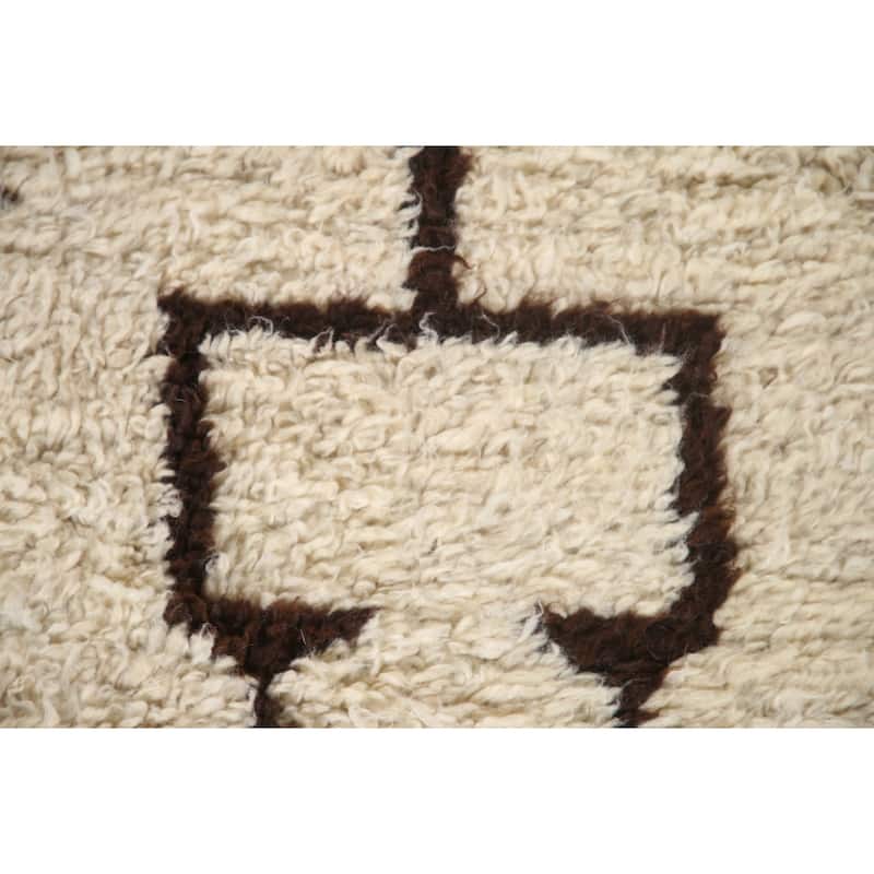 Beige Anatolian Runner Rug Handmade Turkish Wool Carpet - 3'3"x 9'7"