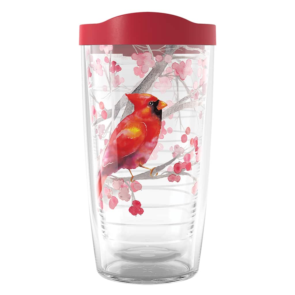 Tervis Christmas Holiday Cardinal and Berry Branches Made in USA Double Walled Insulated Travel Tumbler, Classic