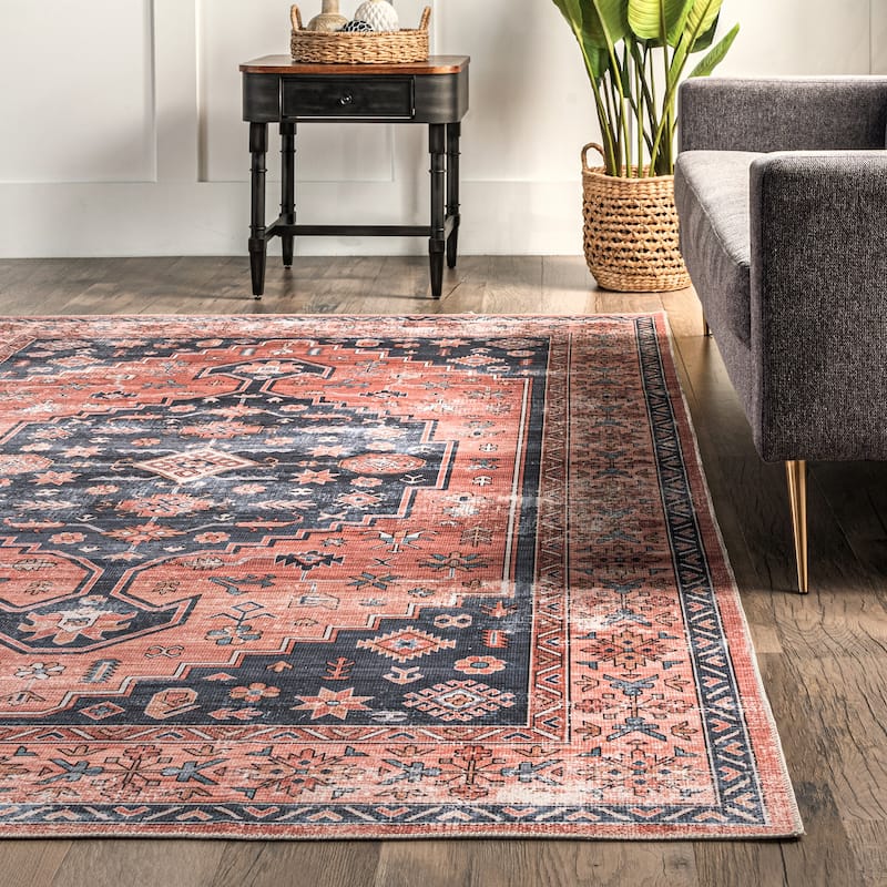 Nuloom Astra SplashGuard Traditional Machine Washable Area Rug