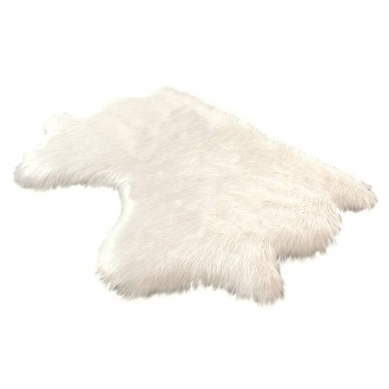 Dynasty Natural 2-Pelt Luxury Long Wool Sheepskin Shag Rug