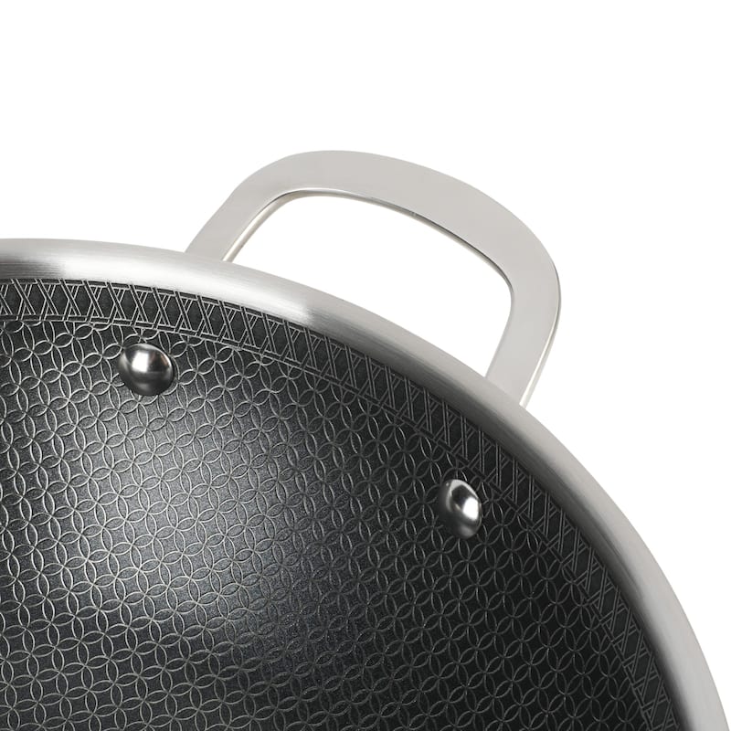 Kenmore Elite Luke Triply Hybrid Stainless Steel Wok W/Lid