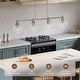 preview thumbnail 44 of 56, 4/5-Light Kitchen Island Pendant Light Fixture with Clear Glass Shades